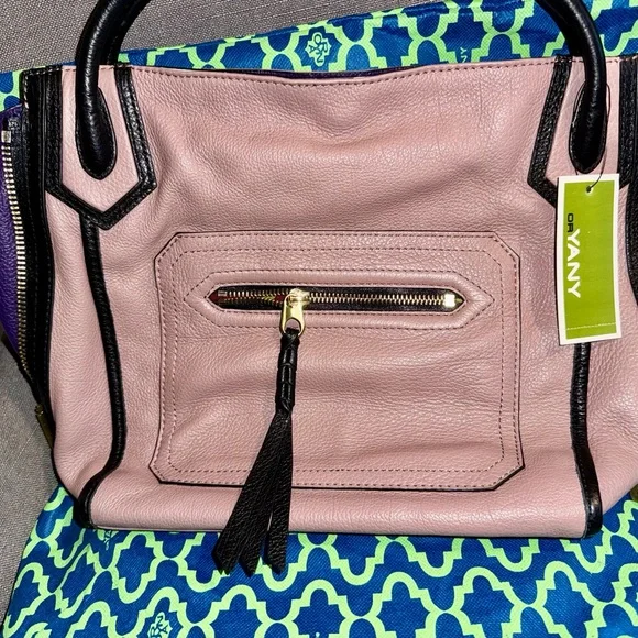New Oryany Pink, Black, and Purple purse Leather crossbody or shoulder roomy - Picture 8 of 10